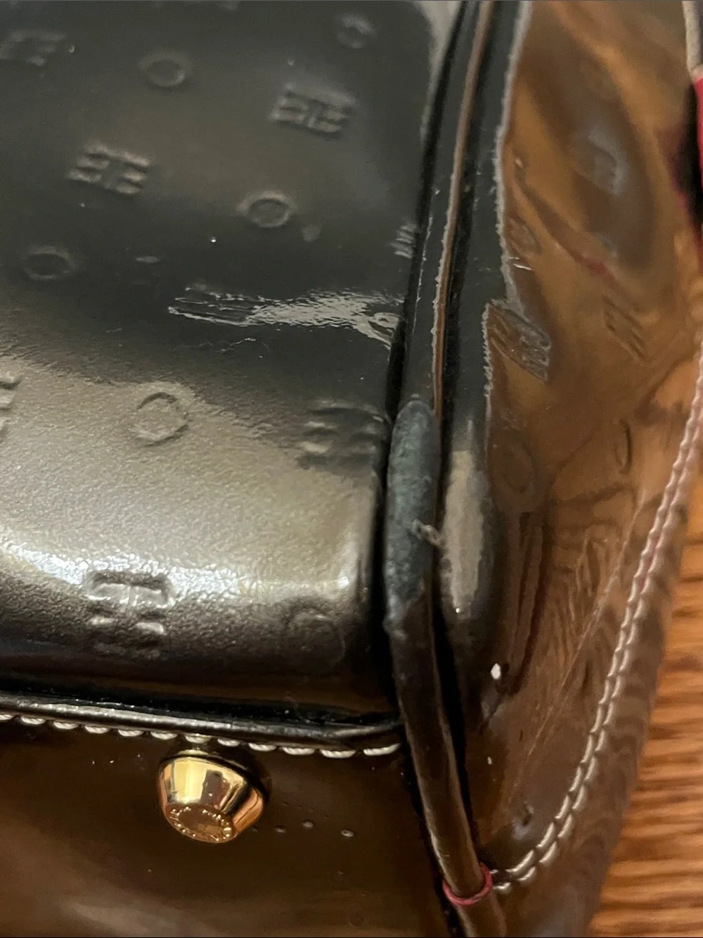 Arcadia Patent Leather Satchel